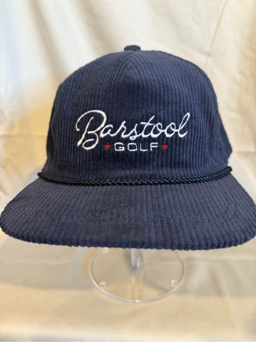 Barstool Golf Men's Navy Corduroy Cap